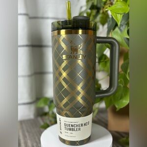 30oz Stanley Tumbler Cup Tartan Plaid Custom Laser Engraved Cypress Christmas